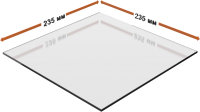 Стекло для 3D принтера, 235х235 мм (для Creality Ender 3, Ender 3 Pro, Ender 3X, Ender 3 V2, Ender 5, CR 20 Pro)