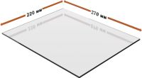 Стекло для 3D принтера, 220х270 мм (для UNI 250)