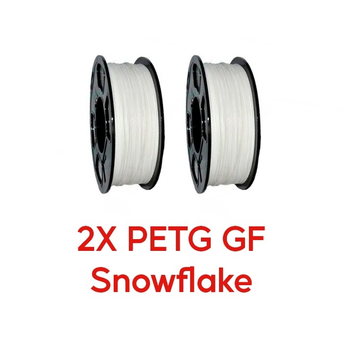 Комплект 2 шт. PETG пластик GF SNOWFLAKE / Белый, филамент для 3D принтера